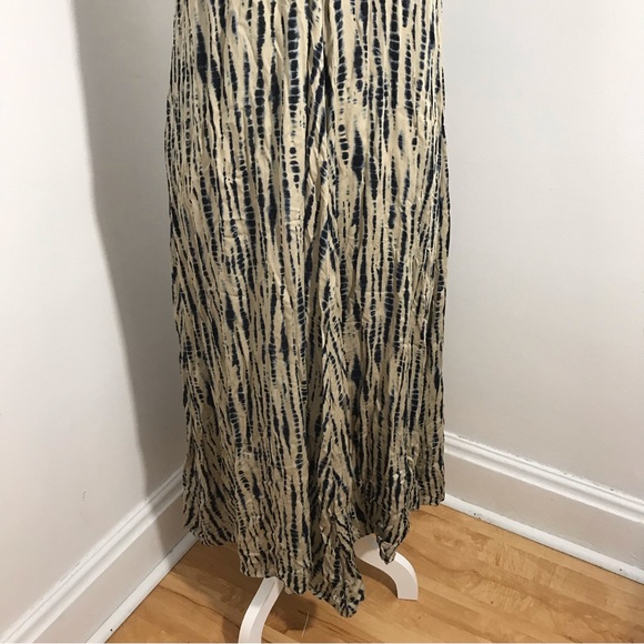 Zara Tan and Navy Stripe Summer Dress - Picture 3 of 10